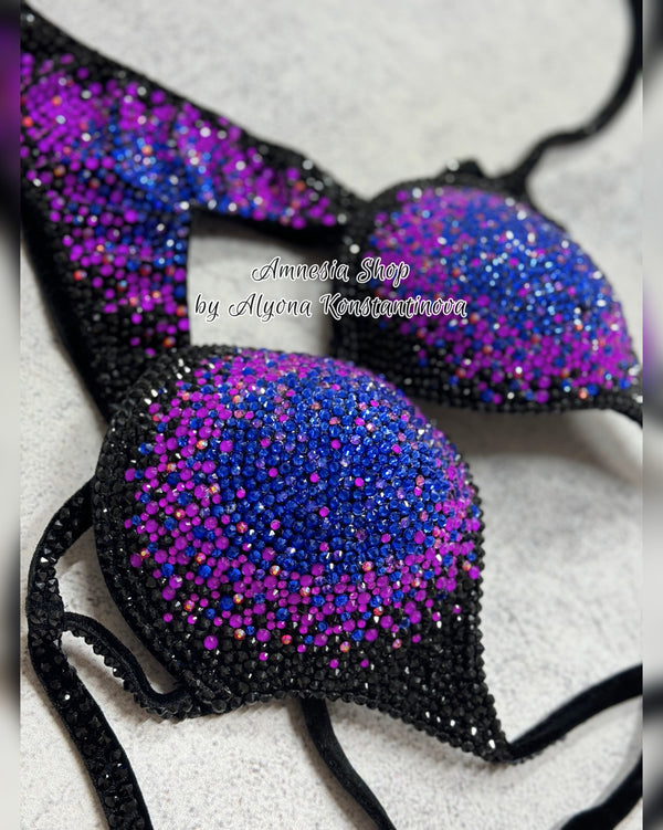 Neon Fitness Bikini - IFBB Competition Bikini - Crystal Competition Bikini Suit - Posing Suit - Fitness Suit - Figure Bikini - Posing Bikini (Copy)