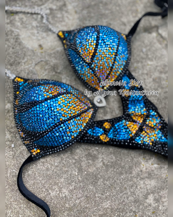 Fitness Bikini - Competition Bikini Set - Figure Fitness - NPC - IFBB - Velvet Figure Competition Suit - Posing Suit - Wellness Bikini