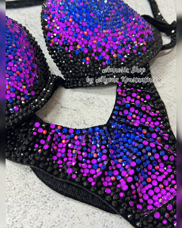 Neon Fitness Bikini - IFBB Competition Bikini - Crystal Competition Bikini Suit - Posing Suit - Fitness Suit - Figure Bikini - Posing Bikini (Copy)
