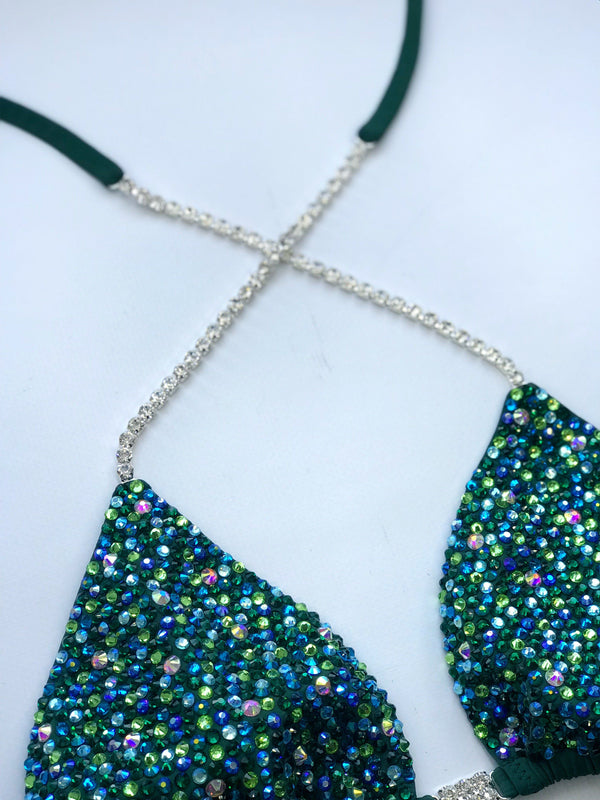 Competition Bikini Set - Rhinestone Fitness - NPC - IFBB - WBFF - Figure Competition Suit - Posing Suit - Swarosvki Bodybuilding - Amnesia Shop