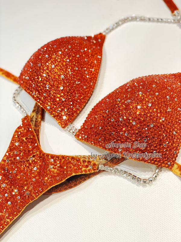 Competition Set - Rhinestone Fitness - NPC - IFBB - WBFF - Figure Competition Suit - Posing Suit - Swarovski Bodybuilding