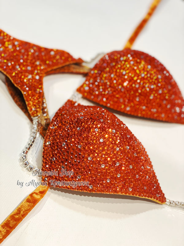 Competition Set - Rhinestone Fitness - NPC - IFBB - WBFF - Figure Competition Suit - Posing Suit - Swarovski Bodybuilding