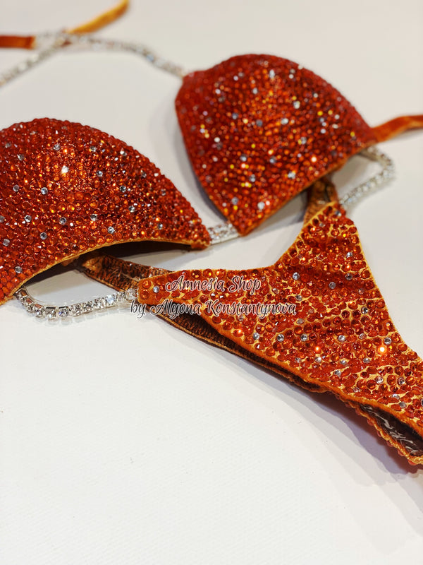 Competition Set - Rhinestone Fitness - NPC - IFBB - WBFF - Figure Competition Suit - Posing Suit - Swarovski Bodybuilding