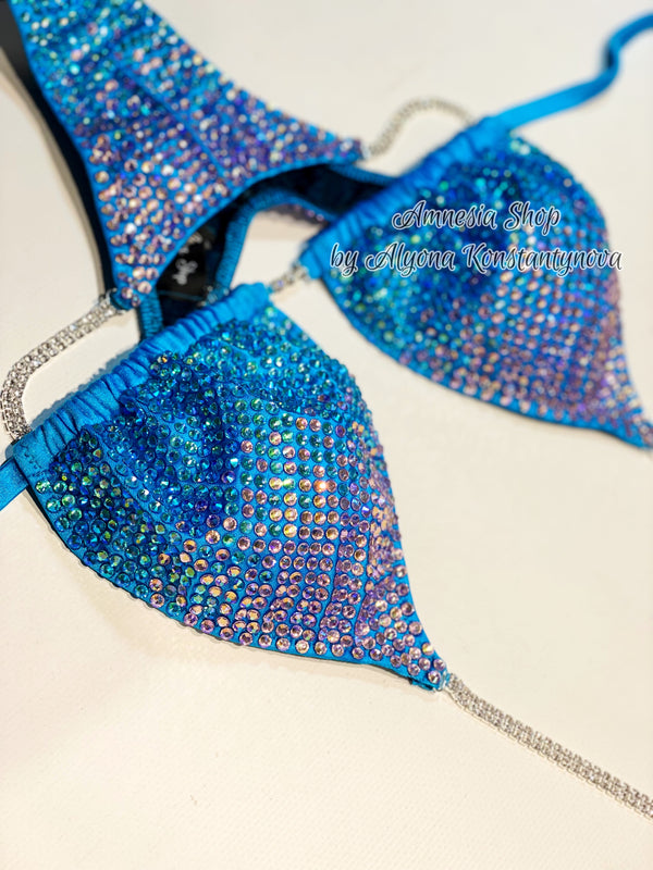 NPC - Ifbb bikini suit - Figure Competition Suit - Fitness Bikini - Bodybuilding Bikini - Custom Crystal Figure Suit - Wellness Bikini