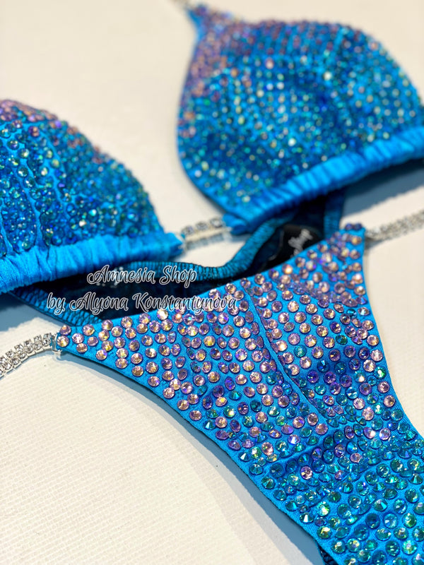 NPC - Ifbb bikini suit - Figure Competition Suit - Fitness Bikini - Bodybuilding Bikini - Custom Crystal Figure Suit - Wellness Bikini