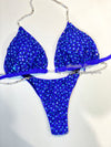 Blue NPC Bikini - Ifbb bikini suit - Figure Competition Suit - Fitness Bikini - Bodybuilding Bikini - Custom Crystal Figure Suit