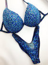 Blue bikini - Fitness Bikini - Bikini Suit - Bodybuilding Bikini - Crystal Bikini - IFBB Competition Bikini - Amnesia Shop