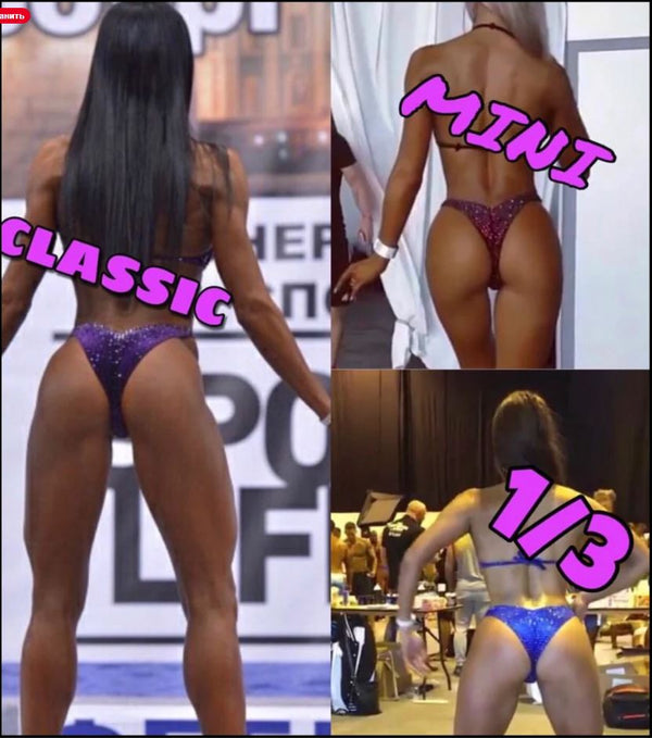 Competition Set - Rhinestone Fitness - NPC - IFBB - WBFF - Figure Competition Suit - Posing Suit - Sw Bodybuilding - Turquoise bikini